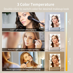 NUSVAN vanity mirror with lights three color modes for different makeup looks
