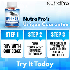 NutraPro Gominolas Pelo Largo, detalle de la gominola para la salud capilar.
