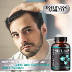 Ingredient blend label on NutraPro bottle highlights biotin, saw palmetto, and more.