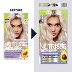 Garnier Nutrisse PL2 platinum packaging variation on box