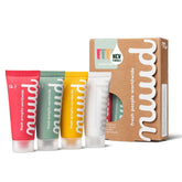 Nuud Family Pack 4x20ml on display showing value and portability.