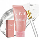 Nuvie Collagen Mask nightly application for deep hydration and elasticity.