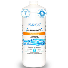 NueVue BioForce HOCl 1L refill bottle for long-lasting skin refresh.