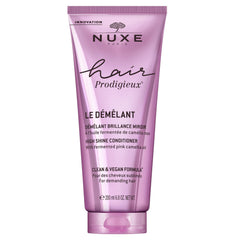Nuxe Hair Prodigieux High Shine Conditioner bottle for easy detangling and radiant shine.