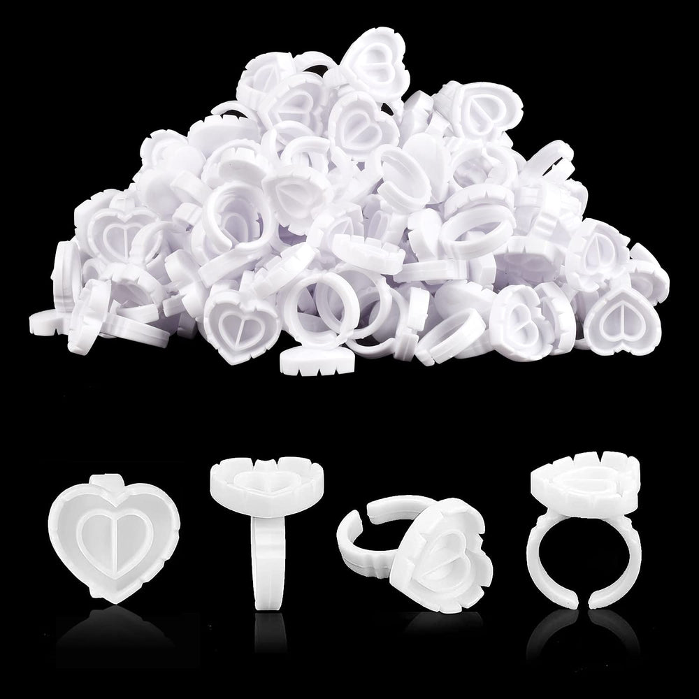 NXJ INFILILA heart-shaped glue rings for lash extensions keep adhesive tidy during application.