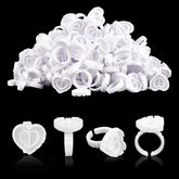NXJ INFILILA heart-shaped glue rings for lash extensions keep adhesive tidy during application.
