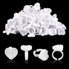 NXJ INFILILA heart-shaped glue rings for lash extensions keep adhesive tidy during application.