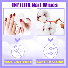 NXJ INFILILA lint-free wipes close-up shows absorbent texture for clean removal