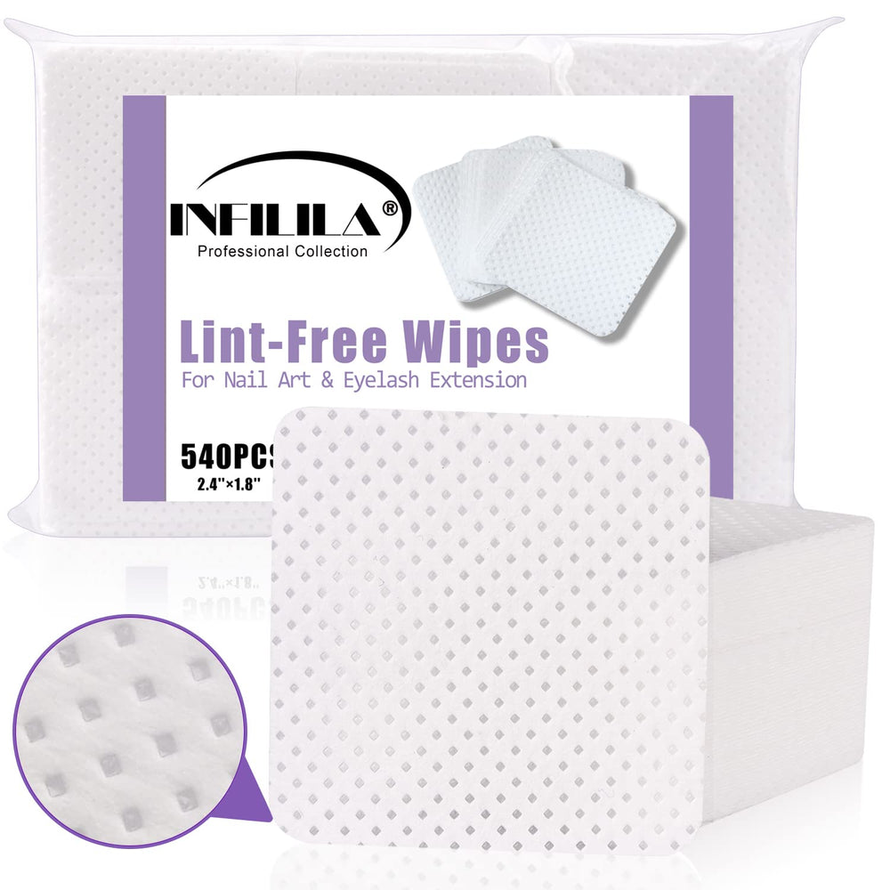 NXJ INFILILA lint-free nail wipes packaging ready for professional salon use
