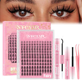NYCAAR Fairy lash clusters kit with varied 8-18mm lengths for anime-style eyes.
