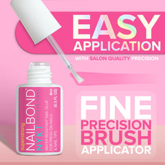NYK1 NailBond bottle ready for salon-quality results at home during nail tips and acrylic nails.