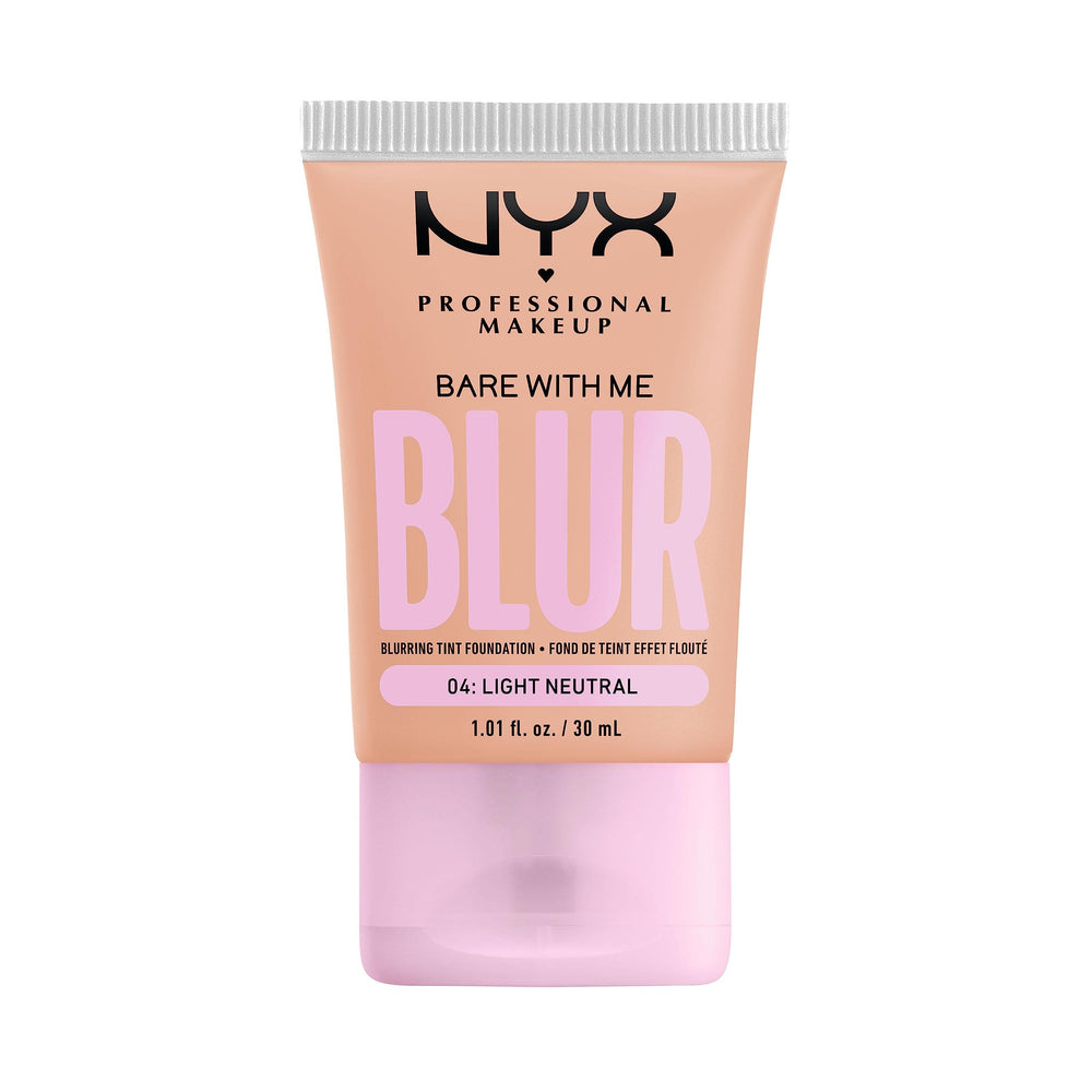 NYX Bare With Me Blur Tint Foundation con acabado difuminado para piel suave y uniforme.