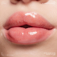 NYX Butter Gloss Bling sparkle drops glimmer under lights.