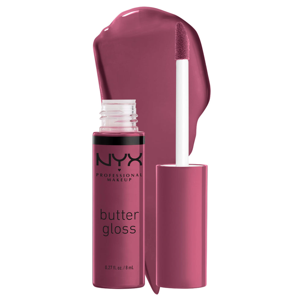 NYX Butter Gloss Cranberry Pie bottle with smooth, non-sticky shine