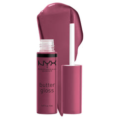 NYX Butter Gloss Cranberry Pie bottle with smooth, non-sticky shine