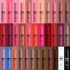 NYX Butter Gloss Rocky Road on lips for kissable, soft shine