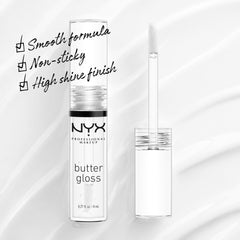 Sugar Glass close-up reveals clear gloss on smooth, hydrated lips.