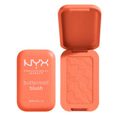 NYX Buttermelt Blush aplicación sutil para un color suave y natural en las mejillas