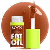 NYX Fat Oil Lip Drip, envase compacto para retoques con brillo nutritivo.