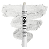 NYX Jumbo Eye Pencil Cottage Cheese Silver swirls for creamy color payoff