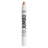 NYX Jumbo Eye Pencil Iced Latte swatch shows mauve-brown blend for versatile lids