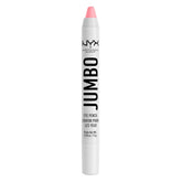 NYX Jumbo Eye Pencil Sherbet swatch shows vibrant coral color for a quick monochrome look.