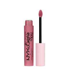Labial líquido NYX Lip Lingerie Maxx Out envase y acabado mate de larga duración