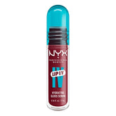 NYX Lip IV Hidratante Brillo Labios Bubblegum Burst, envase visible para retoques diarios.