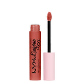 NYX Lip Lingerie XXL Peach Flirt bottle close-up shows sleek matte finish