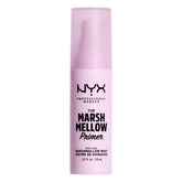 NYX Marshmellow Primer suaviza la piel para un lienzo uniforme y listo para maquillaje.