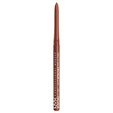 NYX Mechanical Lip Liner Pencil Cocoa swatch showing rich, creamy pigmentation