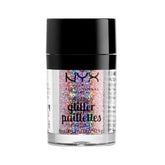 NYX Metallic Glitter bronze shine highlights eyes and body art with luminous depth.