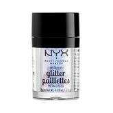 NYX Lumi-Lite loose glitter jar adds multidimensional shine for bold looks.