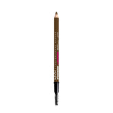 NYX Powder Louder Brow Pencil applying hair-like strokes for defined brows