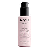 NYX Bare With Me primer, bote transparente con SPF 30 para hidratacion diaria.