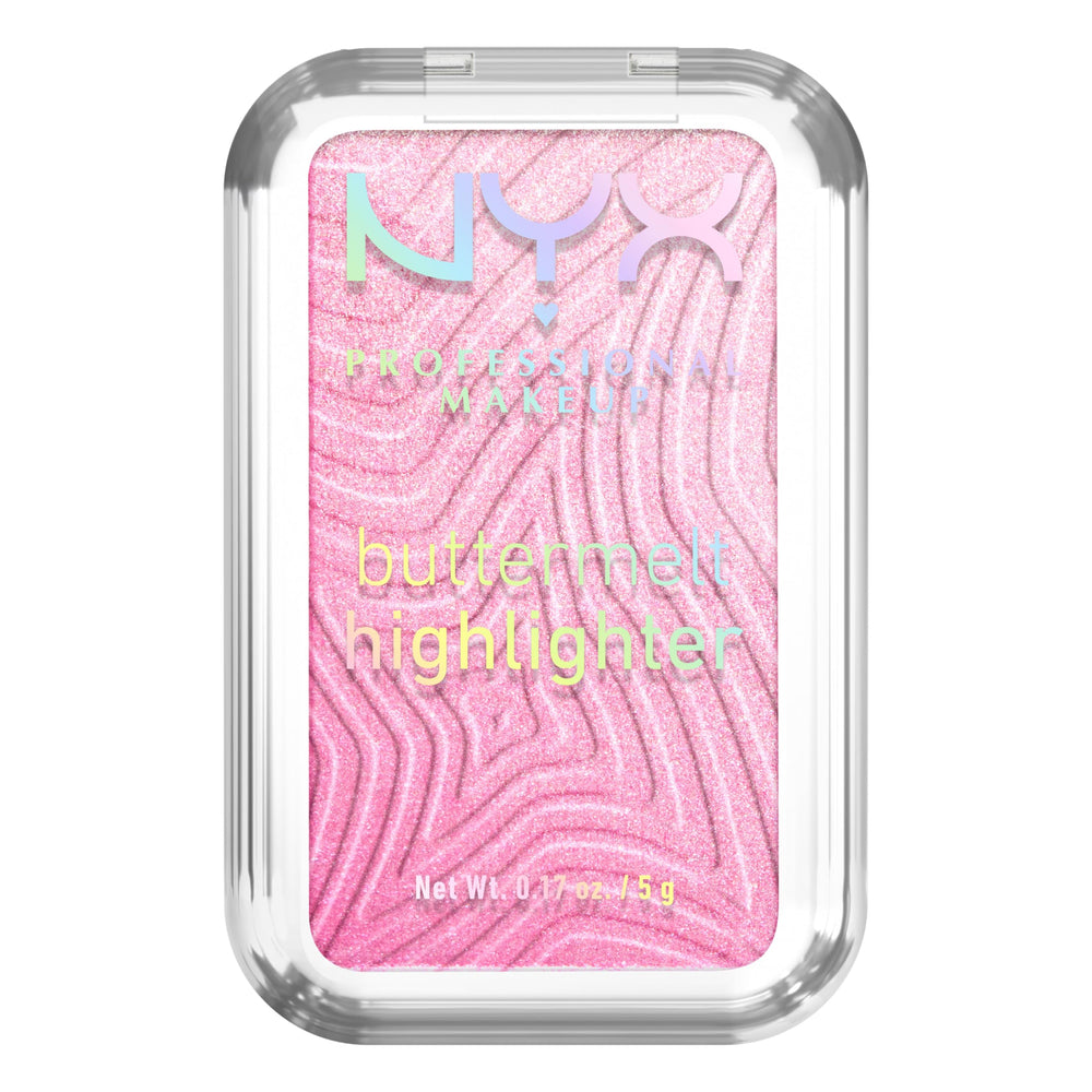 Buttermelt iluminador de NYX aporta brillo suave para un look natural.