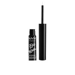 NYX PROFESSIONAL MAKEUP Epic Wear delineador líquido blanco, aplicador de brocha para trazos precisos y acabado mate.