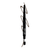 NYX Professional Makeup: ceja definida con pomada y lápiz marrón ceniza, acabado suave.
