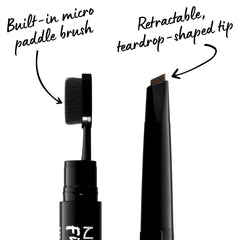 NYX Fill & Fluff: cepillo micro para difuminar y domar cejas.