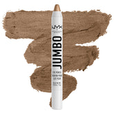 NYX Jumbo Eye Pencil Iced Mocha close-up showing creamy blendable texture for liner and shadow