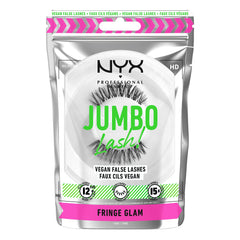 NYX Jumbo Lash vegan false eyelashes with invisible band for a natural, dramatic look.