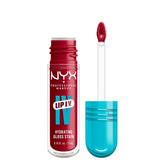 NYX Lip IV, brillo hidratante, color duradero y aspecto radiante.