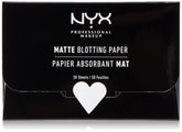 NYX Matte Blotting Paper absorbs oil for a shine-free look.