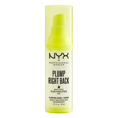 NYX PROFESSIONAL MAKEUP Plump Right Back, serúm-primer-botella, mejora la adherencia del maquillaje.