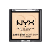 NYX Professional Makeup polvo compacto mate para un acabado suave y sin brillo.