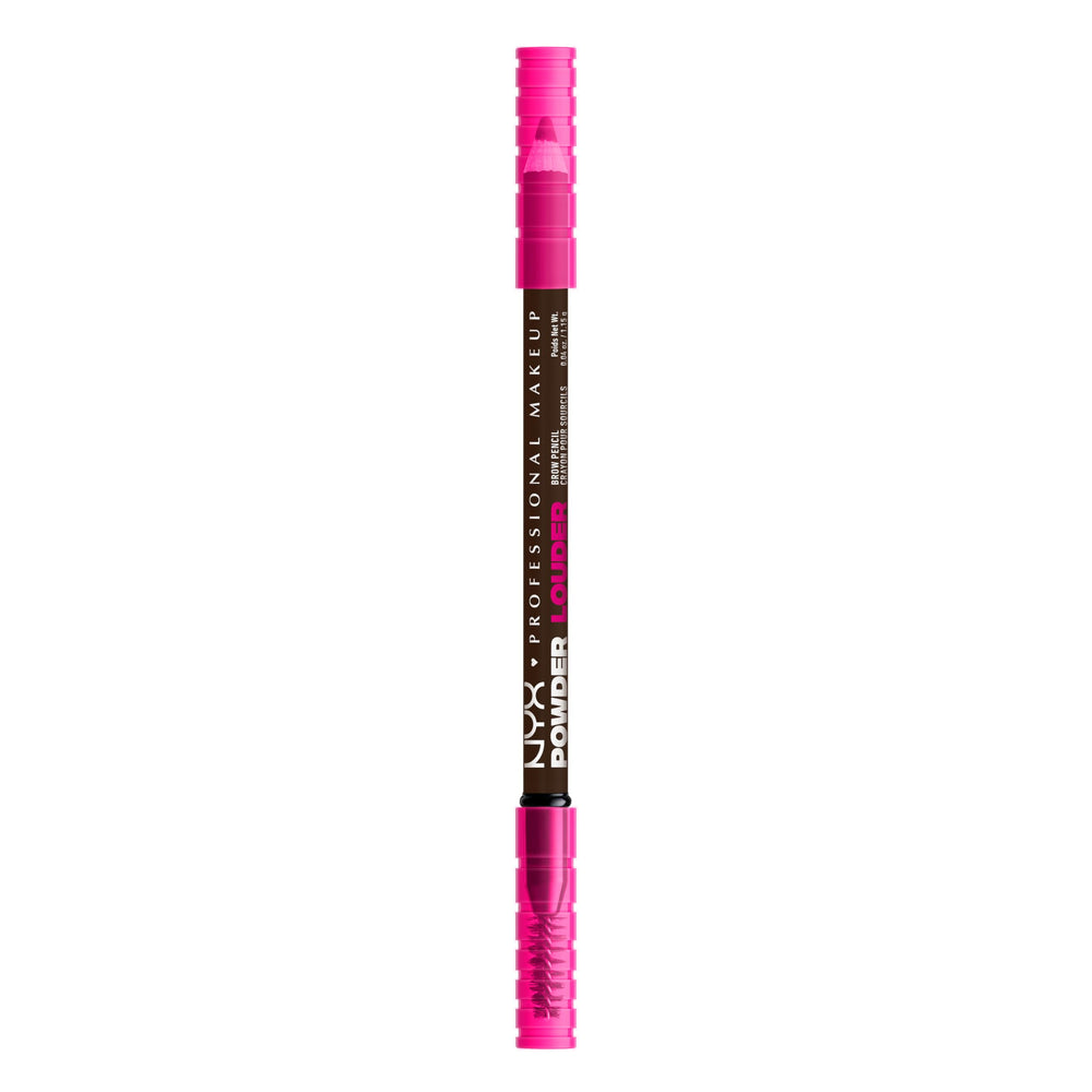NYX Powder Louder Brow Pencil creates a full brow shape with natural-looking color.