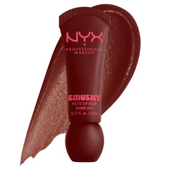 NYX Smushy Matte Lip Balm en envase; empaque elegante para uso diario.