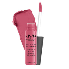 NYX PROFESSIONAL MAKEUP Soft Matte Lip Cream Milan swatch highlights rich, long-wearing color.