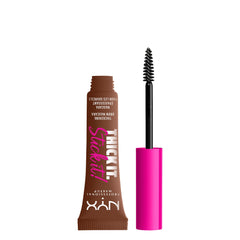 NYX Thick It Stick It brow gel en acción para definición precisa de cejas