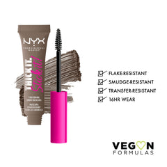 NYX Thick It Stick It: fibras vegetales que elevan las cejas con cada capa.